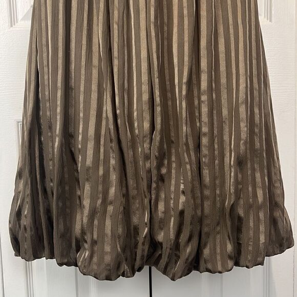 BCBG MAXAZRIA Silk Bronze/Brown Empire Waist Halter Dress Size 4‎ - Picture 11 of 15